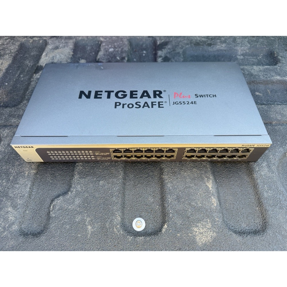 Netgear ProSAFE JGS524E 24 Port Gigabit Switch TESTED WORKING‎ Rack